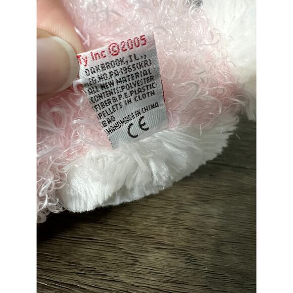 Vintage TySilk 2005 Eggsworth the Pink Easter Bunny Plush - Picture 6 of 6